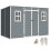 Outsunny Outsunny 10 x 6 ft Plastic Garden Shed with Floor, Lockable Doors, Grey 2