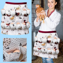 FAMTKT Eiersammelschürze mit Taschen – Frische-Eier-Schürze für Frauen, Hühnerfarm und Haushalt, kompatibel mit Eierkörben