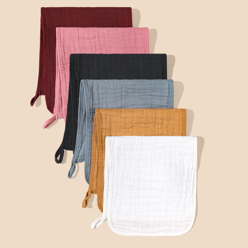 6PCS Muslin Burp Cloths for Baby 100% Cotton Burping Cloths for Boys Girls Large Extra Soft and Absorbent 20''X10''