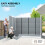Outsunny Outsunny 10 x 6 ft Plastic Garden Shed with Floor, Lockable Doors, Grey 7