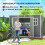 Outsunny Outsunny 10 x 6 ft Plastic Garden Shed with Floor, Lockable Doors, Grey 8