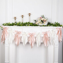 Guirlande de nœuds en satin rouge pour enterrement de vie de jeune fille, fête prénuptiale et mariage – Compatible avec le thème Coquette