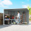 Outsunny Outsunny 10 x 6 ft Plastic Garden Shed with Floor, Lockable Doors, Grey 9