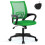 Sedia da ufficio in rete con supporto lombare e braccioli, colore verde. 1