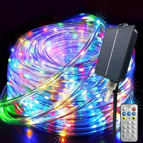 Solar lichtslinger voor buiten, 20 meter, 200 LED's, waterdicht.