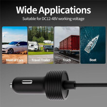 Starlink 3 in 1 Power Cable 10FT Cigaretter Plug and Male Power Cable Cord for Starlink