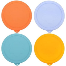 Couvercles de rechange en silicone de 4 tasses pour bols en verre Anchor Hocking (récipient non inclus). Lot de 4. Compatibles micro-ondes,