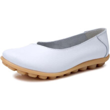 Bróga Leathair na mBan Loafers Slip-ons Dath Soladach Bróga Cothroma Compordacha Siúil Ócáideacha