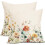 Vårblommiga örngott 20x20 cm set med 2 1