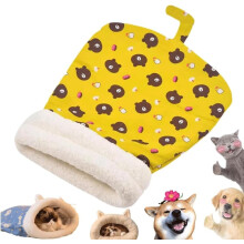 Ninho aconchegante para gatos e cachorros, cama macia para gatos e cachorros, saco de dormir portátil e quente para felinos, ninho para animais de