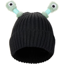 Un bonnet tricoté amusant avec des tentacules rétractables et lumineuses ; un adorable bonnet monstre lumineux.