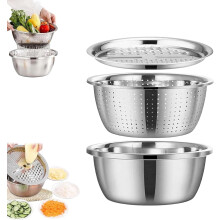Bacinella in acciaio inox con grattugia 11,81 pollici