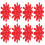 Rote Filz-Schneeflocken-Untersetzer, 8er-Pack 1