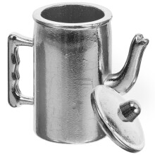 Mini cafeteira de metal com tampa – 3x2,5x1,5cm