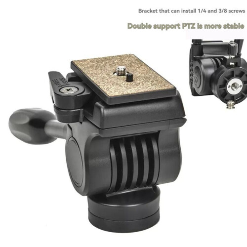 Video Camera  Hydraulic Professional Damping Quick Release Plate Overhead Shooting Horizontal Vertical Tripod 2