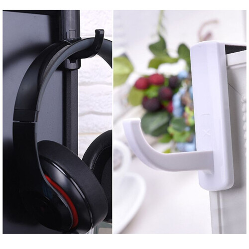 Hook Headphone Stand Headset Stand Computer Headphone Storage Hook Office Cable Organizer Black 2