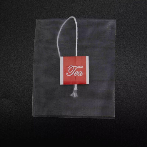 The New 500Pcs 5.8 X 7cm Pyramid Tea Bag Filter Nylon Tea Bag Single String Label Transparent Empty Tea Bag 2