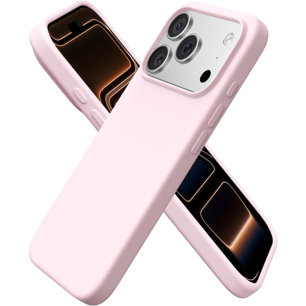 Compatible With Iphone 17 Pro Case 6.3", Slim 4-Layer Liquid Silicone Shockproof Cover, Soft Gel Rubber, Full Protection Â Chalk Pink 9418476480577