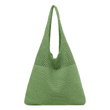 Ediodpoh Damen Frühling Sommer Tragbare Retro Stricktasche mit Ein-Schulter-Umhängetasche Grün