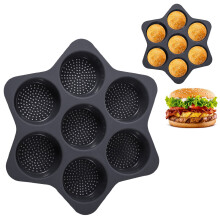 Pannán Bun Burgáire Silicone, 6 Chuas, Frithsheasmhach in aghaidh Teasa