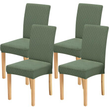 Överdrag till matstolar i jacquard, 4-pack