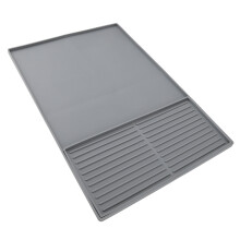 Heat Insulation Coffee Mat Silicone Drip Tray for Countertop Gray