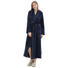 Accappatoio da donna morbido e caldo in flanella, accappatoio lungo da spa per donna, pigiama invernale, fino al 25% di sconto sulla biancheria da