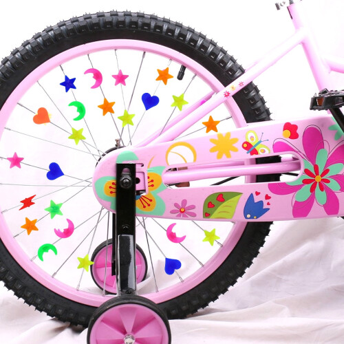 Decorações de plástico para raios de bicicleta, cores sortidas, 1,27 cm (0,5 polegadas)