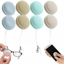 Boules effaceuses de traces de doigts pour écrans, nettoyant portable pour écrans et lunettes avec porte-clés (8 pièces), compatibles avec tous