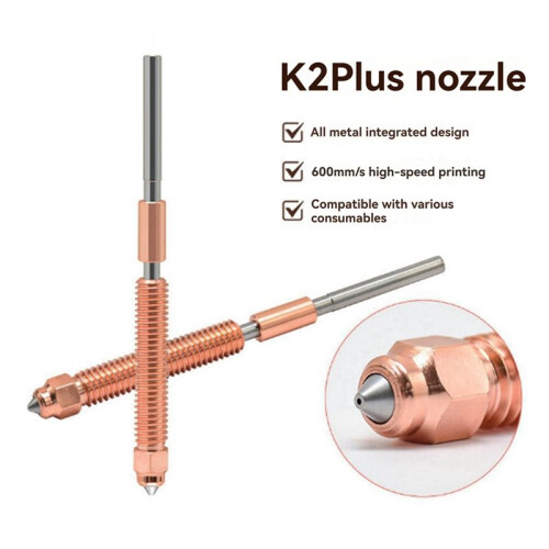 For    Nozzle Quick-Swap Nozzle Kit Hardened Steel Design for    3D Printer 2PC 0.6mm 2