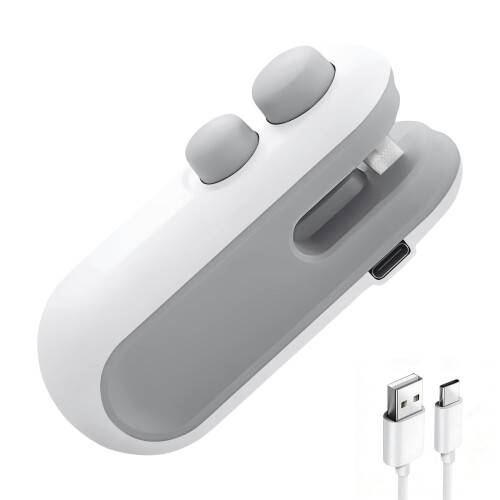 Mini håndholdt poselukker med oppladbart batteri