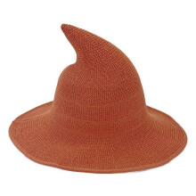 Kapelusz czarownicy na Halloween, elastyczny materiał, unisex, jednolity kolor, ochrona przed słońcem, składany, karnawałowy, maskaradowy,