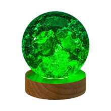 Lampa 7-rdzeniowa „Wspomnienia” z kryształowymi kulami o strukturze lodu, lampka nocna 3D USB – kompatybilna z dekoracjami o tematyce