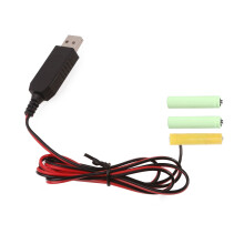 Convertisseur de puissance USB, câble d'alimentation 4,5 V pour 3 piles LR03AAA