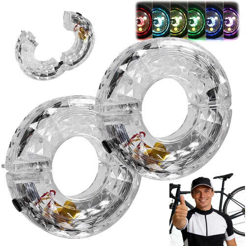 LED-cykelnavlampor – 7 färger, USB-laddningsbara