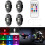 Lumini stroboscopice LED wireless 4 buc cu telecomandă încărcată prin USB 1