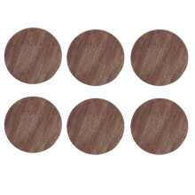 Juego de 6 Posavasos de Cuero Sintético con Veta de Madera, Manteles Individuales, Cojines para Tazas de Té y Café, Barra de Bar para el Hogar,