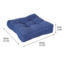 Articles pour la maison Coussin de siège 3D épais en imitation lin, tapis de sol compressé, couleur bonbon