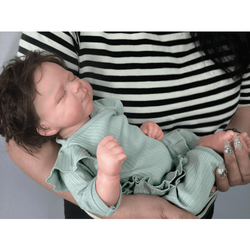 Bebê Reborn de 45 cm com corpo realista de tecido
