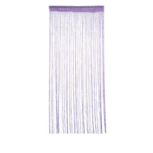Silver beaded curtain with tassels for room divider