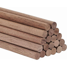 Houten deuvels van zwart walnoothout, 40 cm x 6 mm (20 stuks)