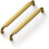 Brushed Gold Drawer Pulls Straight Bar 128mm 6-Pack 1