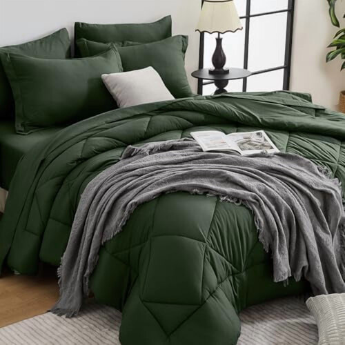 Army Green Comforter Set Full 7-Piece