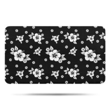 Pioneer Flower Floral badrumsmatta, halkfri mikrofibermatta med gummibaksida, mjuk 43x76 cm badrumsmatta