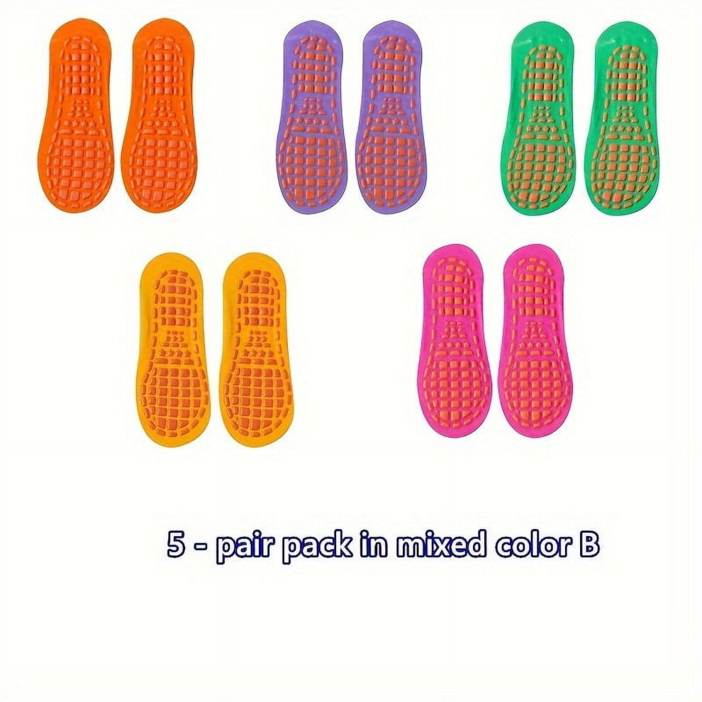 EASTIN 5-Pack Unisex Yoga Socks, Non-Slip, Comfortable Fit for Sports & Pilates â Polyester/Spandex, Machine Washable, All-Season