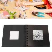 2 Stück DIY Babyalbum-Set Hardcover 18,5x17cm Memory Scrapbook Kit Schwarz