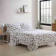 Ensemble de draps en flanelle 100 % coton, taille Twin XL