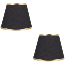 Conjunto de 2 Abajures Pretos Estilo Império