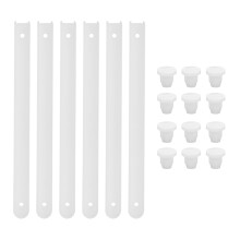 15Sets Durable White Plastic Side Mount Drawer Slides for Furniture