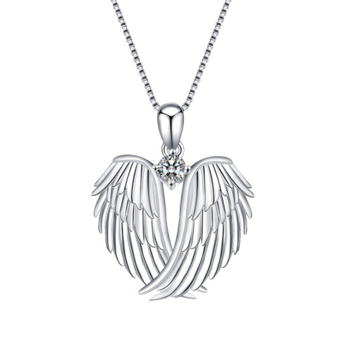 Κολιέ Angel-Wing S Κολιέ Angel-Wing S μενταγιόν με πέτρα γέννησης για γυναίκες, κοσμήματα,